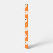 Oranje spookdoedelpatroon samsung galaxy hoesje (Linkerkant)