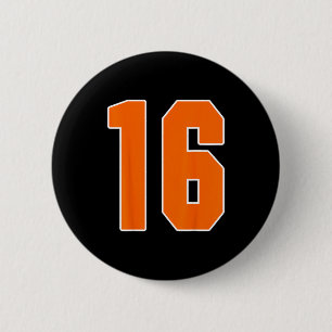 Oranje Sporten Nummer 16 Jersey Uniform Speler Fan Ronde Button 5,7 Cm