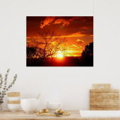 Oranje Squash Sunset Poster (Keuken)