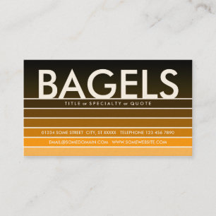 Oranje staal BAGELS Visitekaartje