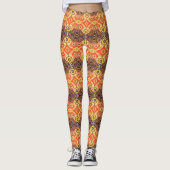 Oranje staar leggings (Voorkant)