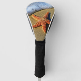 Oranje staartvis op strand golfheadcover