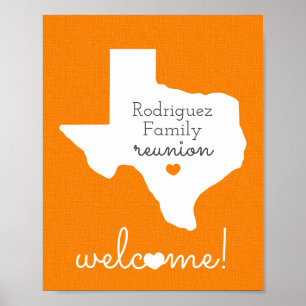 Oranje staat Texas Family Reunion Poster