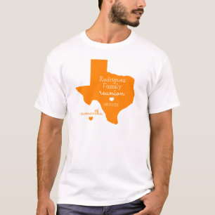 Oranje staat Texas Family Reunion T-Shirt