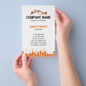 Oranje Stadsgezicht Huizenbouwer Bouwconstructie Flyer (Hand)