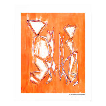 Oranje Stedelijke Pop in kunst | Abstract schilder