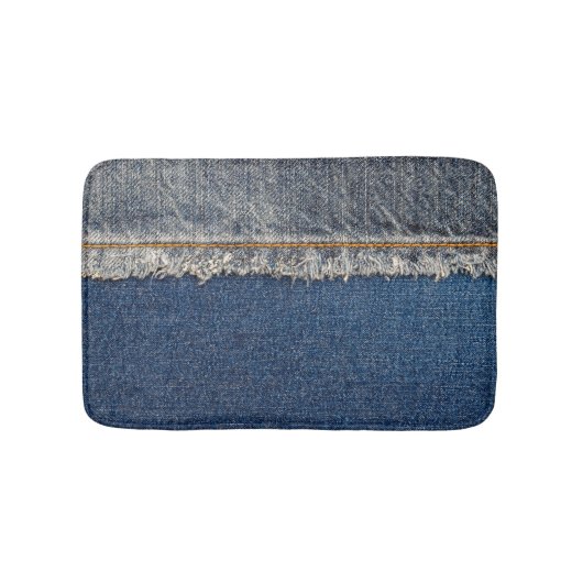 Oranje steek, dubbele denim patch. badmat (Voorkant)