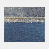 Oranje steek, dubbele denim patch. fleece deken (Voorkant (Horizontaal))