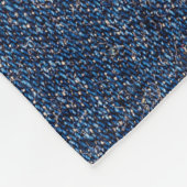 Oranje steek, dubbele denim patch. fleece deken (Hoek)