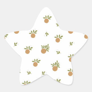 Oranje Stickerstickers voor Little Cutie-feestje Ster Sticker