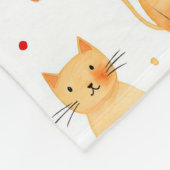 Oranje Stippen en katten Kerst Fleece Deken (Hoek)