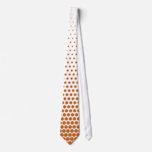 Oranje Stippen Modern White Stropdas