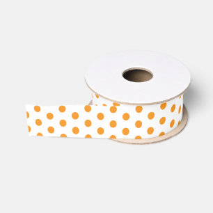 Oranje Stippen Preppy Multi Gebruik Grosgrain Lint