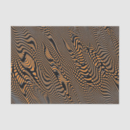 ORANJE STOFPapier HALLOWEEN ZWARTE PSYCHEDELIS Tissuepapier