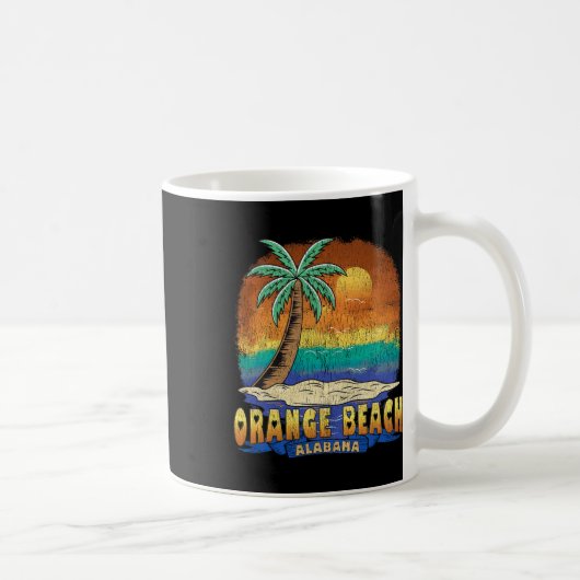 Oranje strand Alabama Vintage noodlijdende souveni Koffiemok (Rechts)