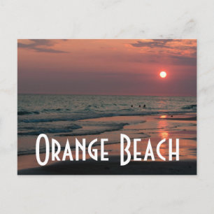 Oranje strand briefkaart