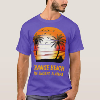 Oranje strand Golf Shores Alabama  - Zonnewisselin T-shirt