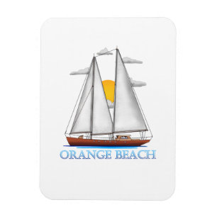 Oranje strand kust Nautical Sailor Magneet