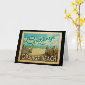 Oranje-strand-reisreis Kaart (Gele Bloem)