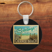Oranje-strand-reisreis Sleutelhanger (Voorkant)