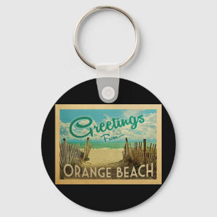 Oranje Strand Reizen in Oude Stijl Sleutelhanger