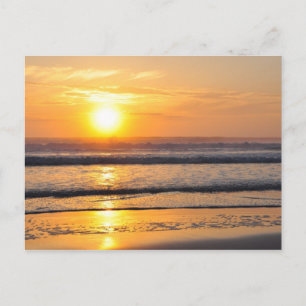 Oranje strand Sunrise Wilbur door het Zee FL-Brief Briefkaart