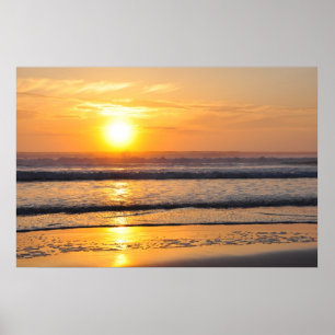 Oranje strand Sunrise Wilbur door het Zee FL-Poste Poster