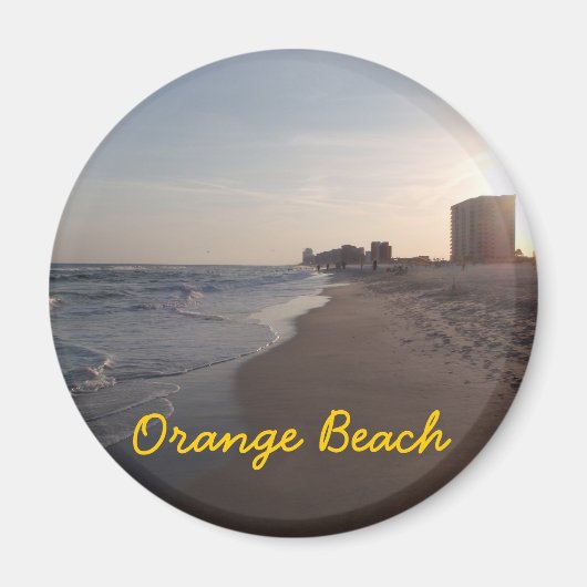 Oranje strandmagneet magneet (Voorkant)