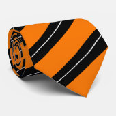 Oranje streep + witte pap stropdas (Opgerold)