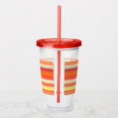 Oranje strepen acryl drinkbeker (Rechts)