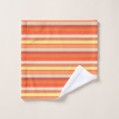 Oranje strepen bad handdoek (Wasdoekje)