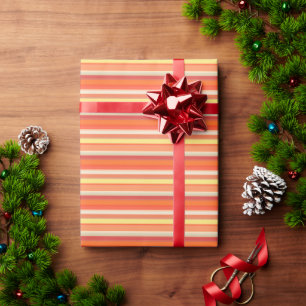Oranje strepen cadeaupapier