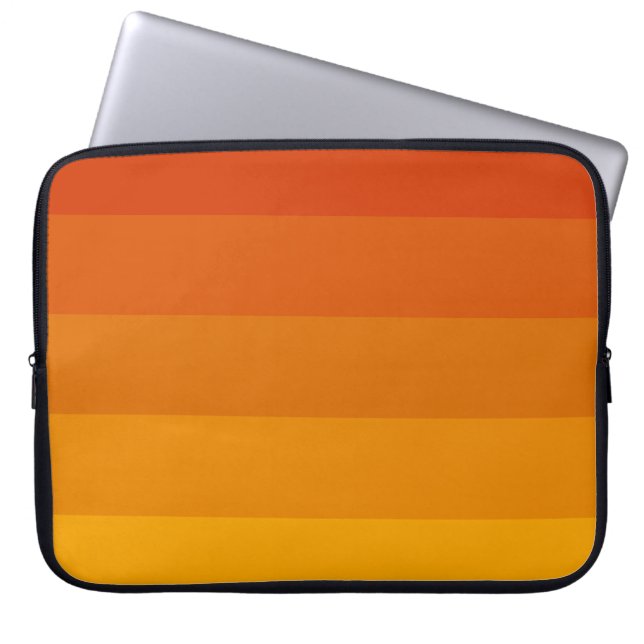 Oranje strepen palet laptop sleeve (Voorkant)