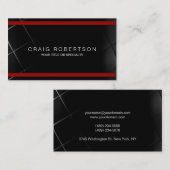 Oranje strepen van platte zwarte grijze Visitekaar Visitekaartje (Voorkant / Achterkant)