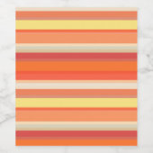 Oranje strepen wijn etiket (Enkel label)