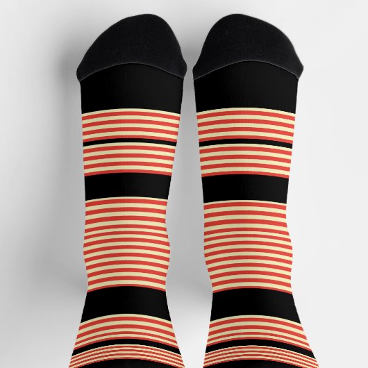 Oranje strepen zwart sokken (Top)