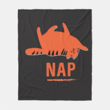 Oranje stripe katapluis nap fleece Blanket
