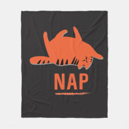 Oranje stripe katapluis nap fleece Blanket Deken