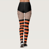 Oranje stripe Sokken Leggings (Achterkant)
