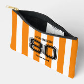 Oranje Stripe Sport Team Aangepaste Naam Nummer Te Etui (Open)