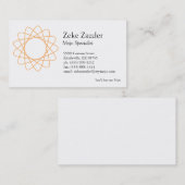 Oranje stroomafnemer visitekaartje (Voorkant / Achterkant)