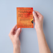 Oranje Sunflower Wedding Invitation Flyer (Hand)