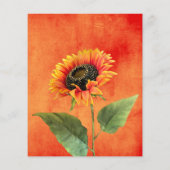 Oranje Sunflower Wedding Invitation Flyer (Achterkant)