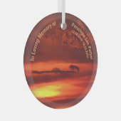 Oranje Sunrise Memorial Keepomwille Suncatcher Glas Ornament (Voorkant Rechts)