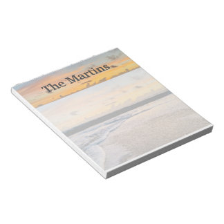 Oranje Sunrise Ocean Custom Notitieblok