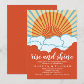 Oranje Sunrise Post Wedding Brunch Invitation Kaart (Voorkant / Achterkant)