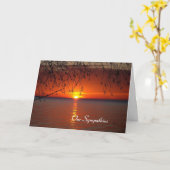 Oranje Sunset Sympathie Card Kaart (Gele Bloem)