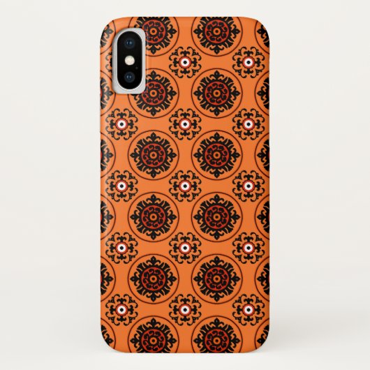 Oranje Suzani-patroon Case-Mate iPhone Case (Achterkant)