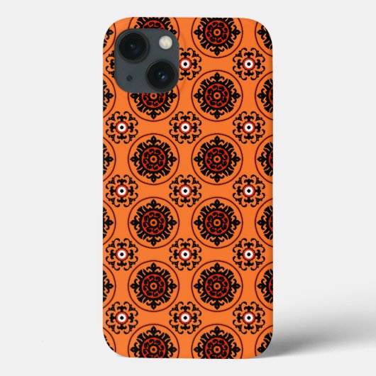 Oranje Suzani-patroon Case-Mate iPhone Case (Achterkant)