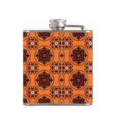 Oranje Suzani-patroon Heupfles (Achterkant)